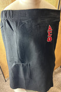 Black Waffle Wrap Towel - Greek Letters in Red Delta Sigma Theta  in