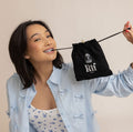 Rif Care Black Cotton Drawstring Bags